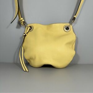 Vince Camuto Faria Jasmin Yellow Leather Crossbody Bag